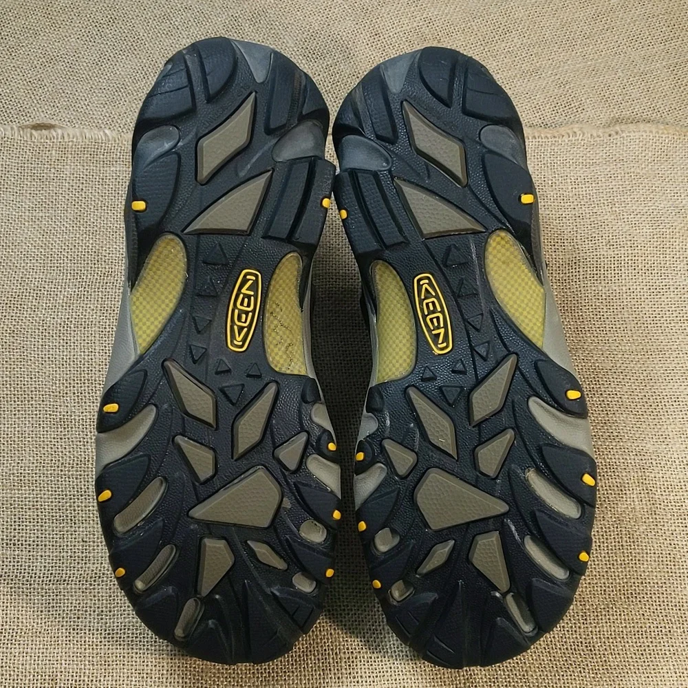 Keen Lansing Mid Waterproof Steel Toe Work Boots Men's Sz 9D, Dark Grey/Yellow - Picture 7 of 8